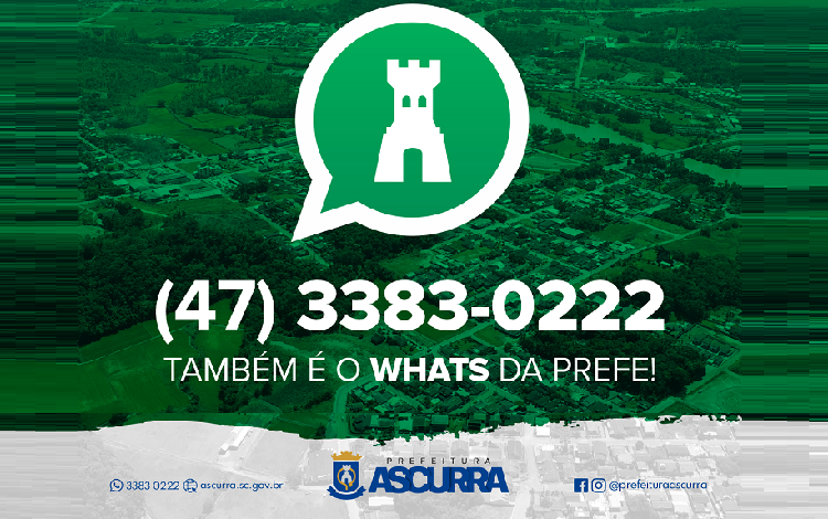 Ascurra tem WhatsApp para atender a população