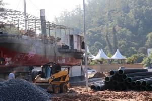 Segue obra de revitalização da Prainha em Blumenau