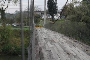 Prefeitura de Timbó assume obras de reforma da Ponte Pênsil do Pasquim