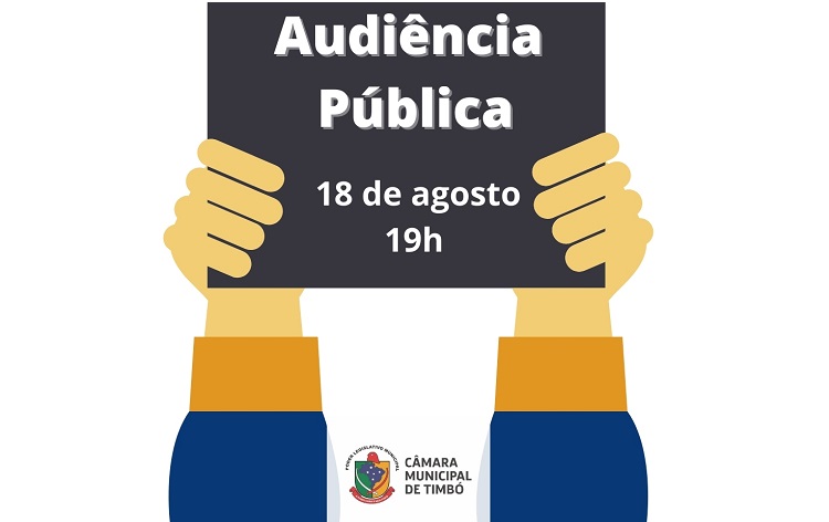 Câmara de Timbó convida a comunidade para Audiência Pública