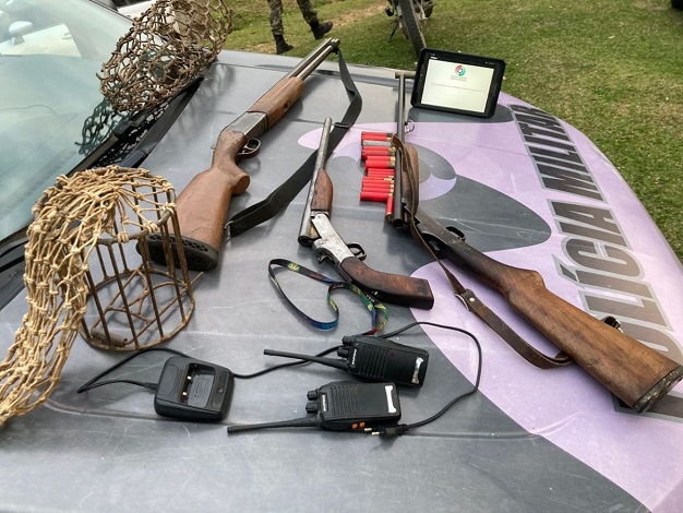 Homem é preso em flagrante com armas de fogo, munições e produtos utilizados em caça ilegal