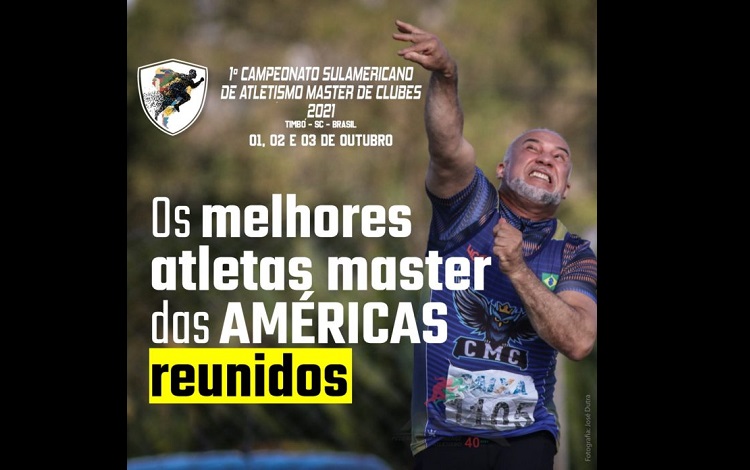 Timbó será palco do maior evento Sul Americano de Atletismo Master de Clubes 2021