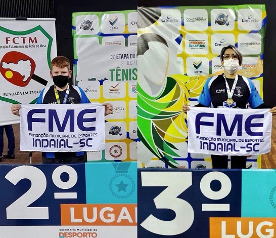Atletas do Tênis de Mesa de Indaial conquistam bons resultados na 3ª Etapa do Circuito Catarinense 