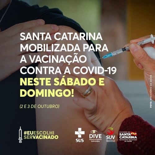 Mutirão de vacinação em Santa Catarina contra Covid-19