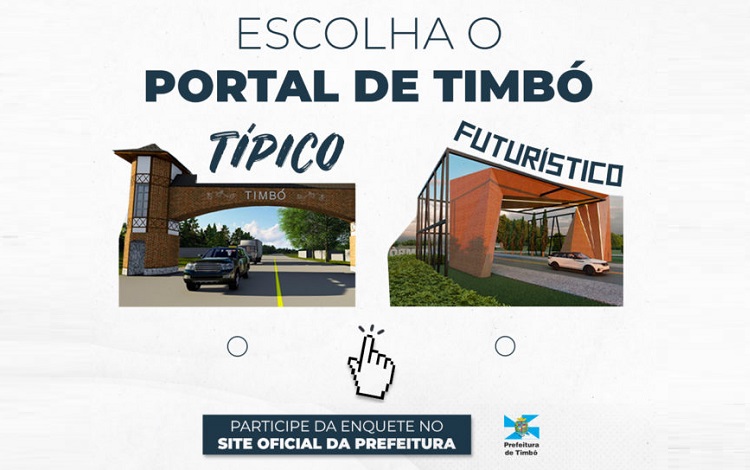Timbó realiza enquete para escolher modelo do Portal do Município