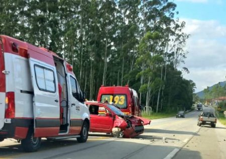 Colisão deixa ferido em Jaraguá do Sul