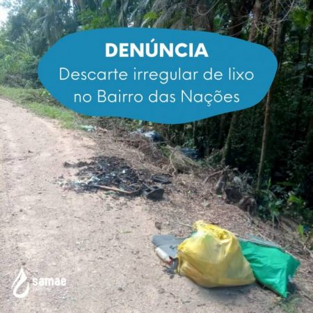 Descarte irregular de lixo é denunciado ao SAMAE em Timbó