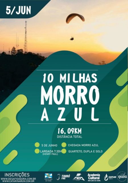 Últimas semanas para inscrições na corrida 10 milhas Morro Azul em Timbó