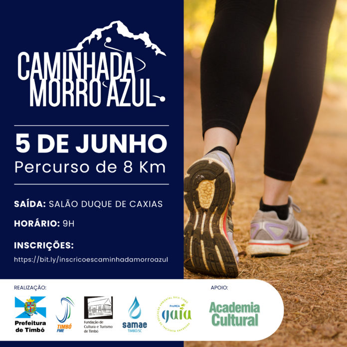 Inscrições abertas para Caminhada Morro Azul em Timbó