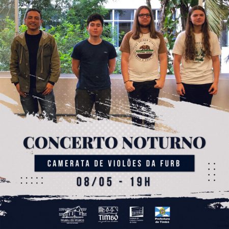 Concerto Noturno com a Camerata de Violões da Furb ocorre no dia 08 de maio em Timbó