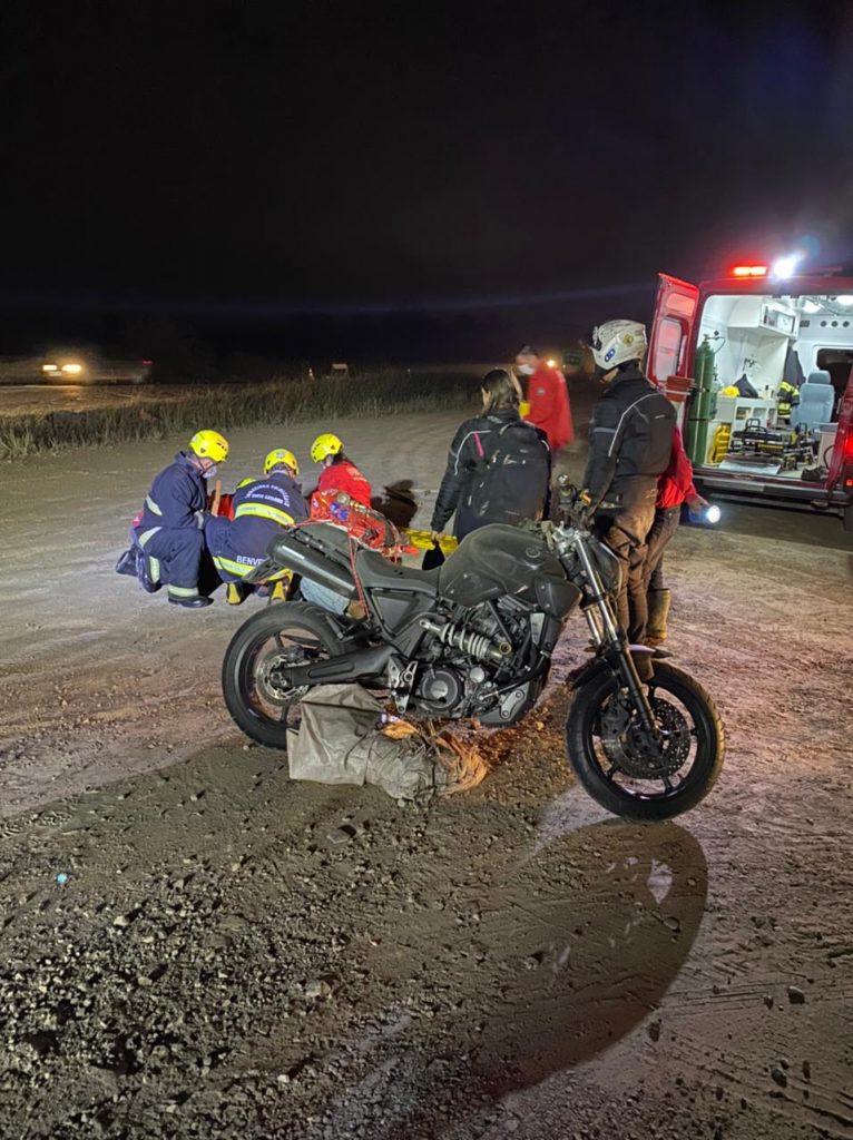 Queda de moto deixa motociclista com vários ferimentos em Ilhota