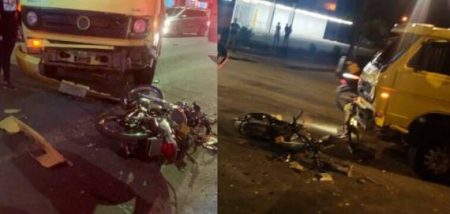 Motociclista morre após ter à frente cortada por caminhão em Joinville