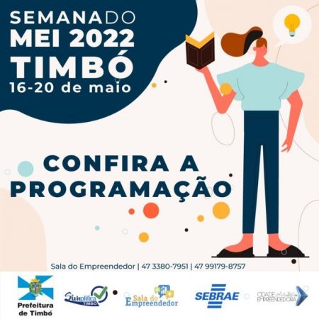 Sala do Empreendedor de Timbó promove Semana do MEI entre dias 16 e 20 de maio