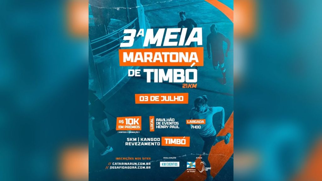 Últimos dias para se inscrever na 3ª Meia Maratona de Timbó