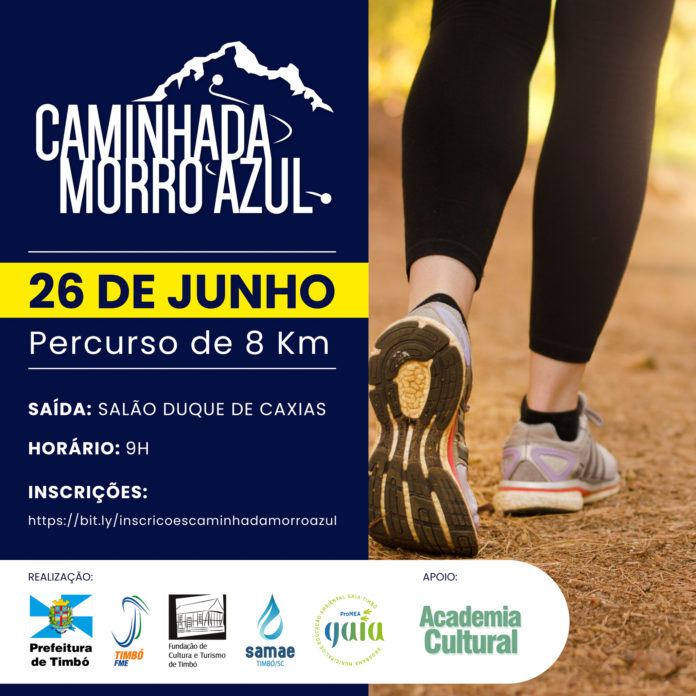 Caminhada Morro Azul em Timbó é neste domingo