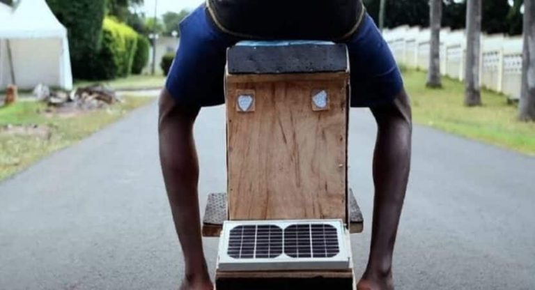 Jovem desenvolve moto elétrica utilizando madeira e painéis solares