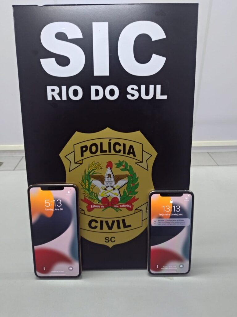 Iphones furtados são recuperados pela Civil em loja de Rio do Sul