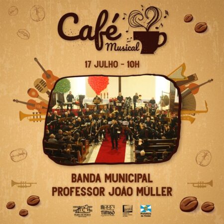 Café Musical com a Banda Municipal Professor João Müller é dia 17 de julho em Timbó