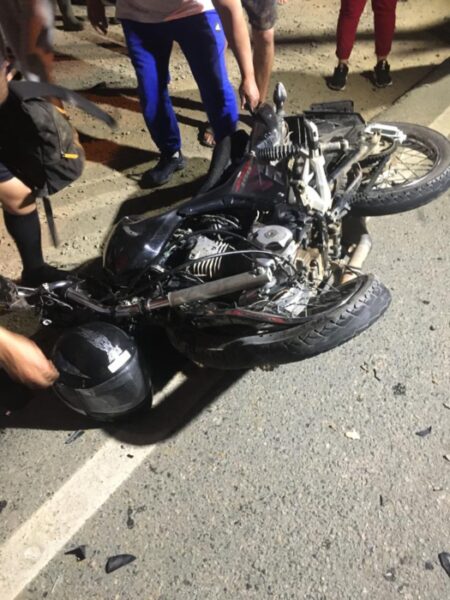 Acidente de trânsito deixa motociclista com fratura em Luiz Alves