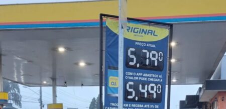 Nova queda no preço deixa gasolina abaixo de R$ 6 em Joinville