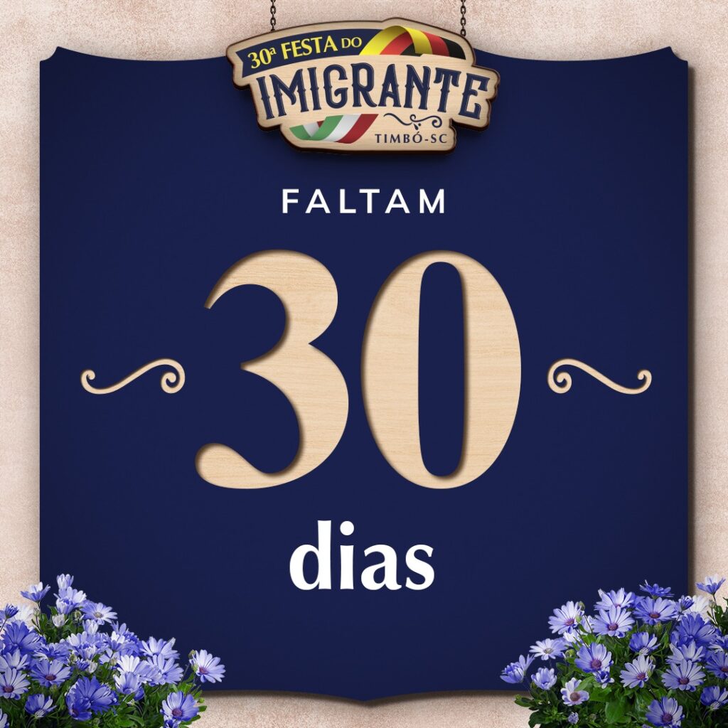 Confira a programação da 30ª Festa do Imigrante de Timbó