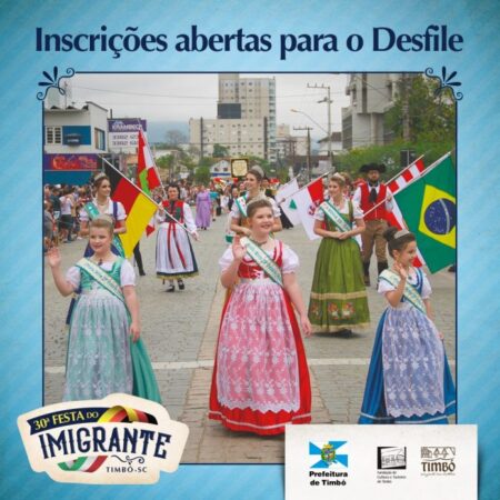Inscrições abertas para o Desfile da Festa do Imigrante