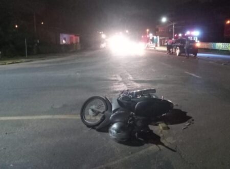 Idoso fica com ferimentos graves após acidente com motociclista em Ibirama