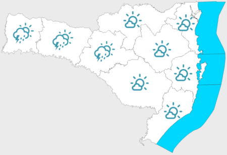 Tempo muda em SC nas próximas horas trazendo chuva e possíveis temporais