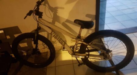 Ladrão é flagrado carregando bicicleta nas costas em Blumenau