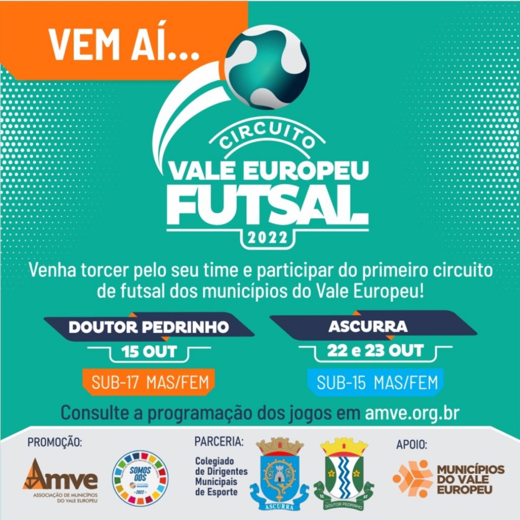 Circuito de futsal reúne equipes dos municípios do Vale Europeu