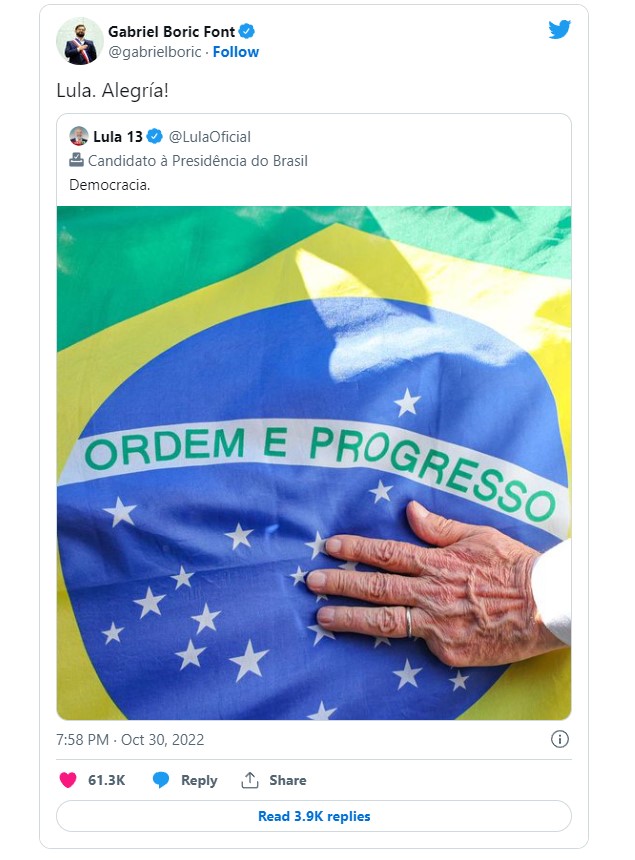 Líderes mundiais parabenizam Lula pela vitória nas Eleições de 2022