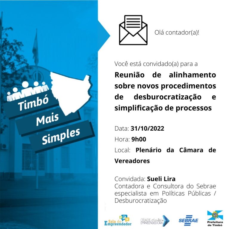Prefeitura de Timbó promove reunião sobre novos procedimentos de baixa de empresas