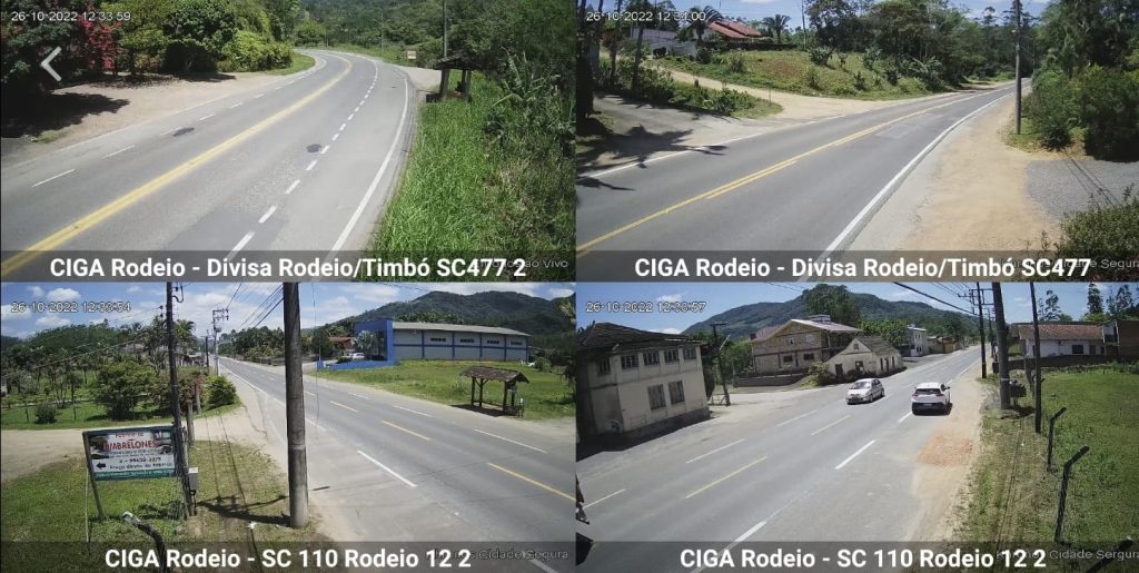 Sistema de videomonitoramento implantado em Rodeio já apresenta bons resultados