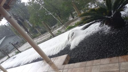 Chuva de granizo atinge município de São Joaquim