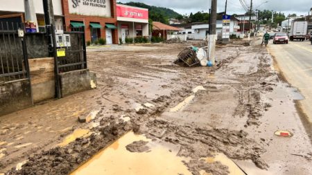 Mais de 200 pessoas estão desalojadas em Santa Catarina