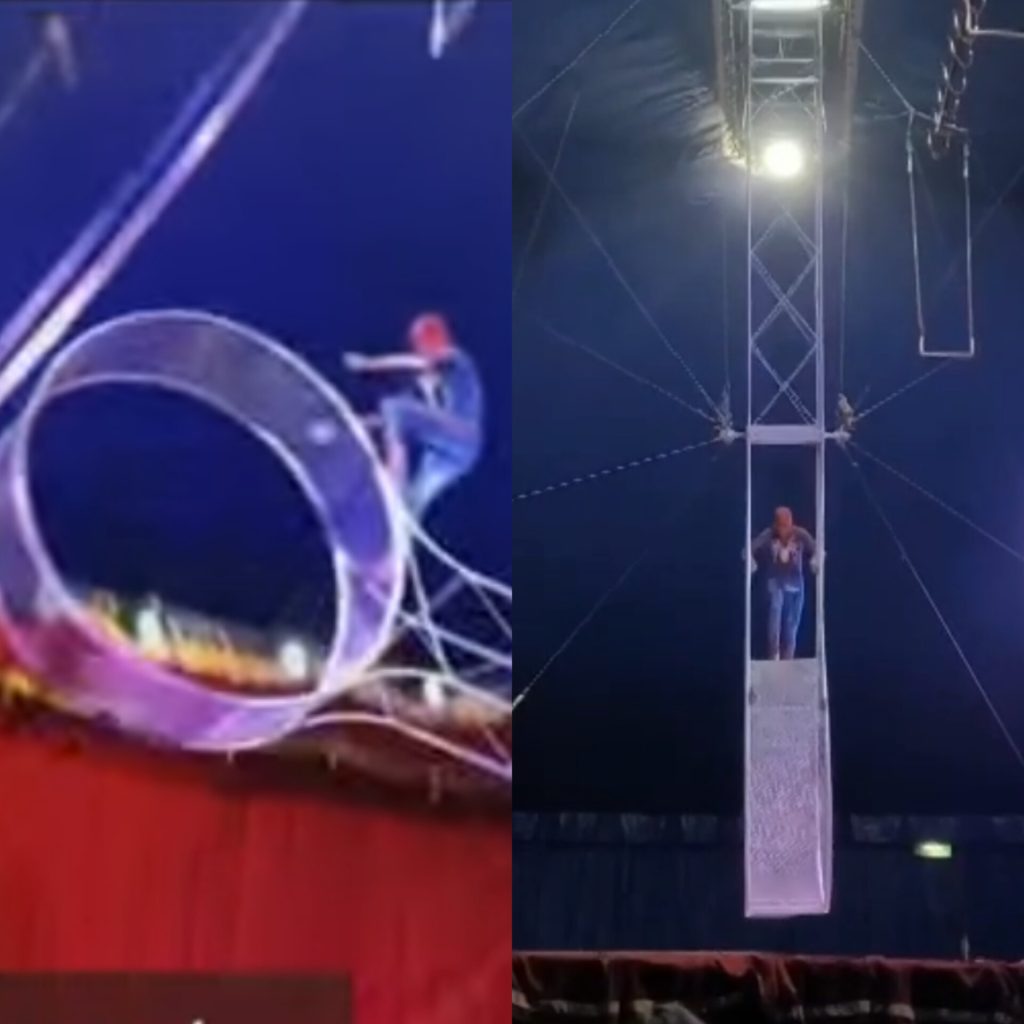 Trapezista de 17 anos do Circo em Gaspar