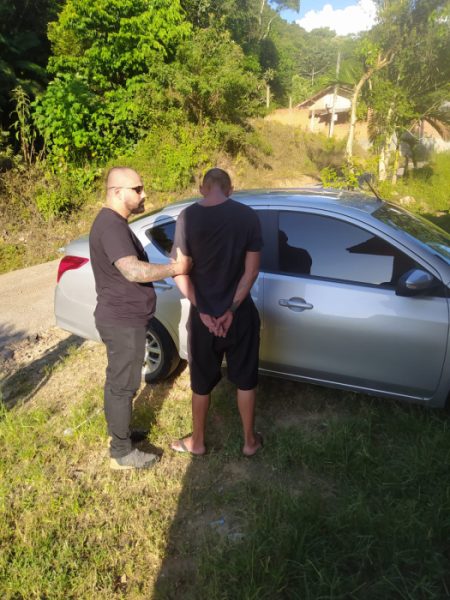 PC recaptura em Ascurra traficante foragido do sistema penitenciário