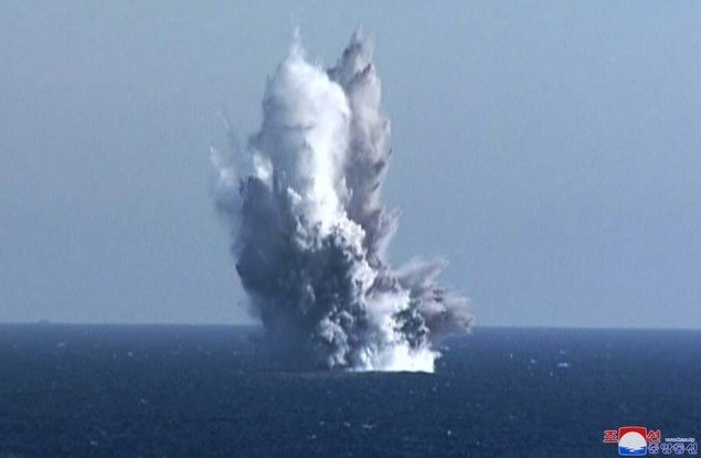 Coréia do Norte confirma testes com novo torpedo que provoca tsunami nuclear