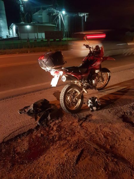 Acidente em Ascurra deixa motociclista ferido durante a madrugada