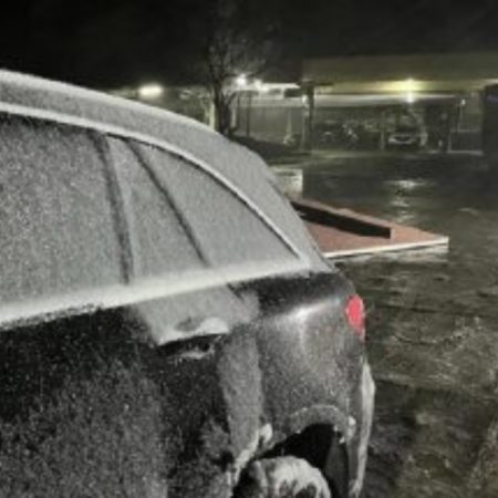 Moradores registram a primeira chuva congelada do ano em SC