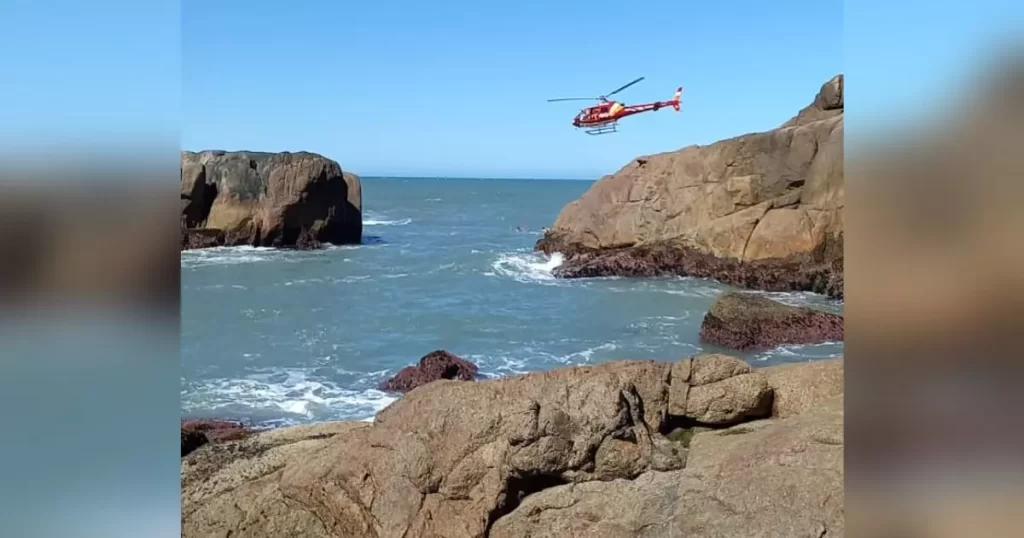 Turista do Chile morre afogado tentando resgatar esposa em praia do Litoral de SC