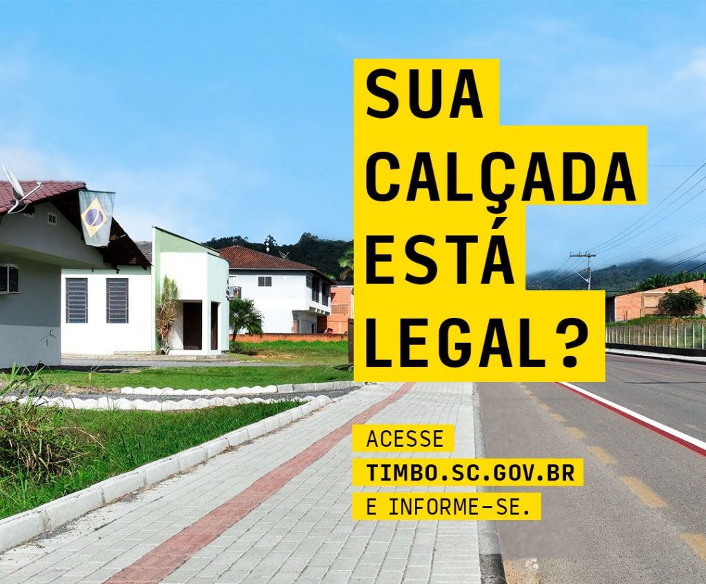 Programa Calçada Legal ajuda moradores de Timbó a padronizarem suas calçadas