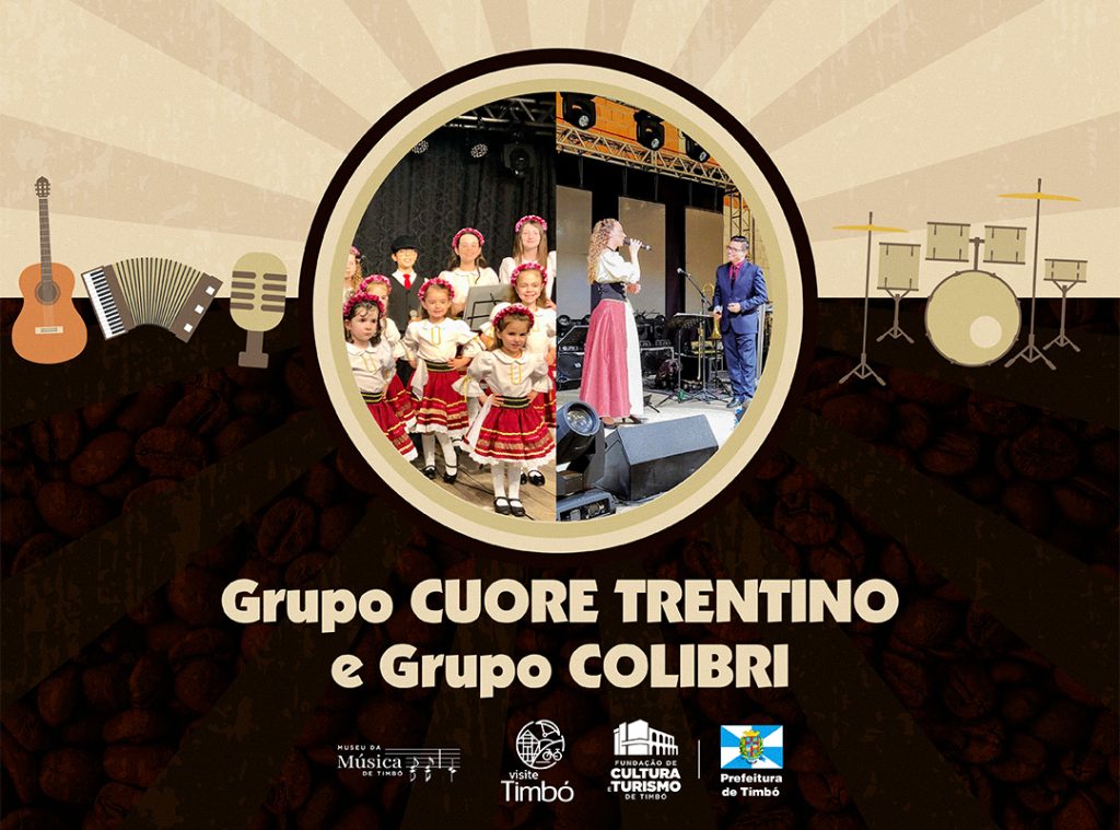 Café Musical de Timbó terá apresentações dos Grupos Cuore Trentino e Colibri