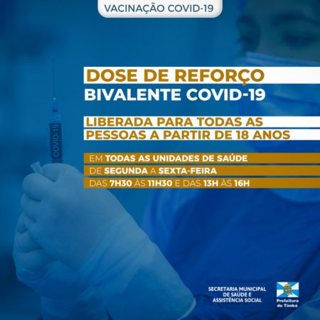 Vacina bivalente contra Covid-19 é liberada para todas as pessoas a partir de 18 anos