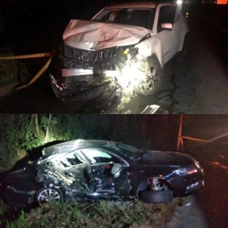 Acidente entre dois carros leva mulher a óbito em Pouso Redondo