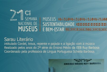 Sarau Literário acontece nesta quarta-feira no Museu da Música de Timbó