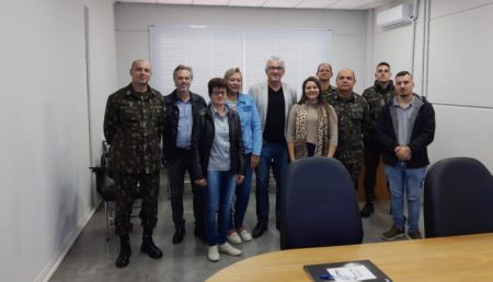 Junta de Serviço Militar de Timbó recebe visita do 23º Batalhão de Infantaria de Blumenau