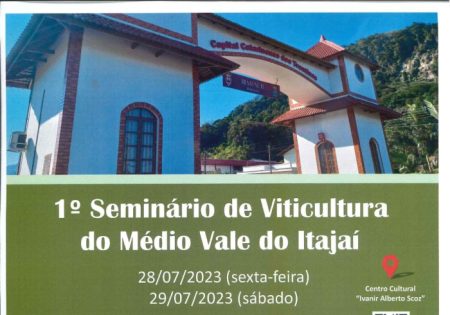 1º Seminário de Viticultura do Médio Vale do Itajaí acontece em Rodeio