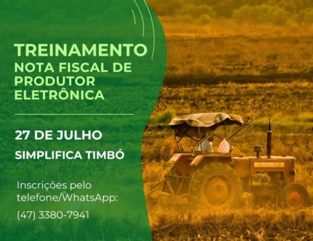 Departamento de Agricultura promove treinamento de Nota Fiscal de Produtor Eletrônica em Timbó