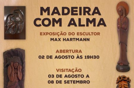 Exposição Madeira com Alma, do escultor Max Hartmann, chega ao CIC Timbó 